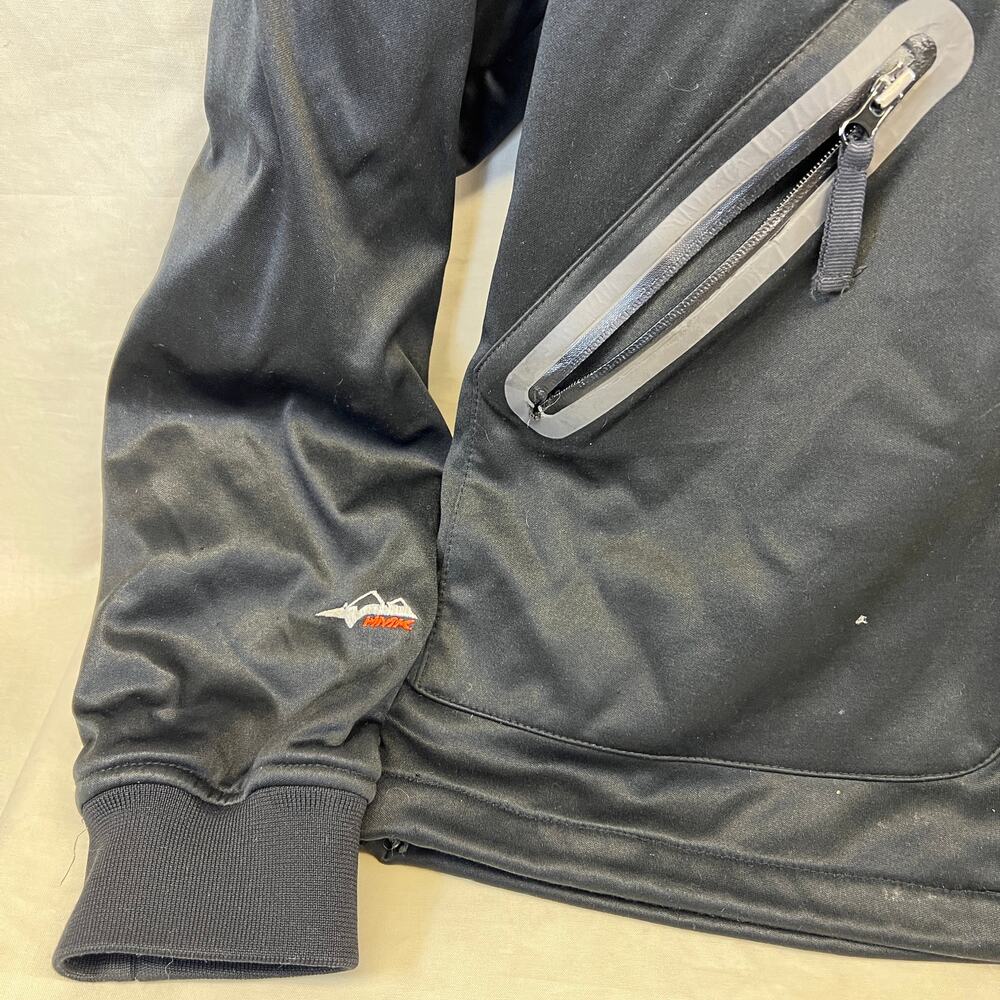 HMK Snowmobile Hoody Tech Shell Polar Fleece Black Embroidered Mens Medium - Picture 5 of 9
